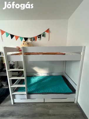 Emeletes ágy (kiváló minőségű fenyőből) 200 x 90 méret