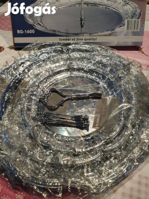 Emeletes kínáló tálca fém