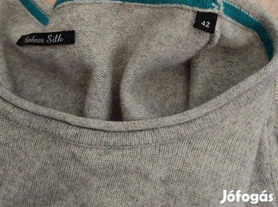 Emilia Parker selyem kasmír női pihe puha pulóver 42 L