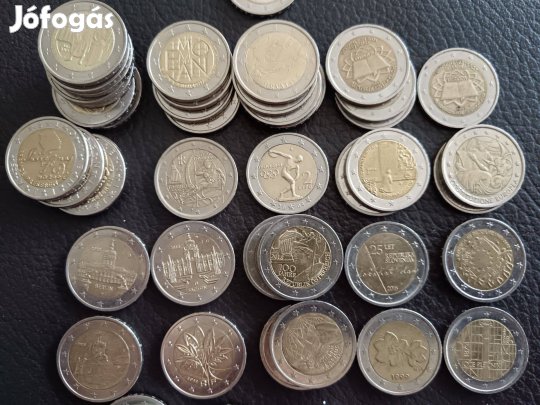 Emlék 2 euro gyűjtemény olcsón ,felszámolás ,fém emlék érme