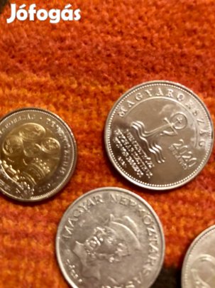 Emlék érmék 100, 50, 10, 5 Ft régi pénz is