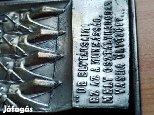 Emlékplakett régi db "Munkásőr"