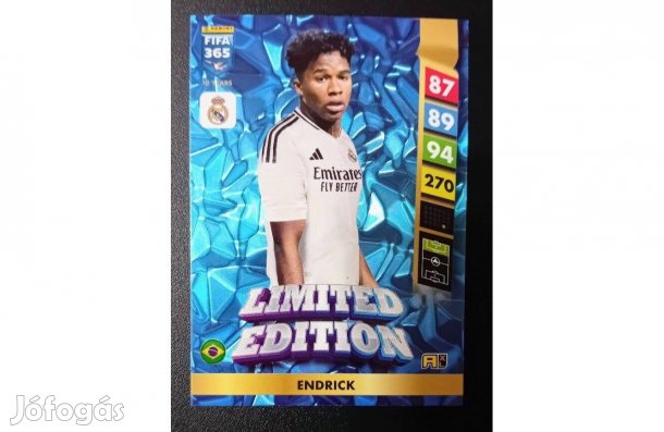 Endrick Real Madrid Limited Edition focis kártya Panini FIFA 365: 2025