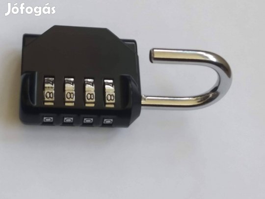 Enkurakoko fém kombinációs zár 79x44x22 mm fekete 4 gyűrűs