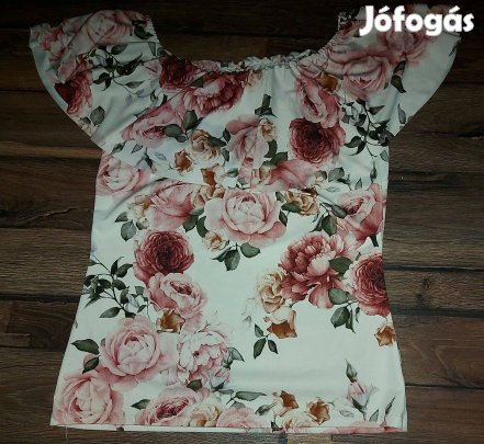 Enyém gyönyörű rózsamintás vállra húzható felső