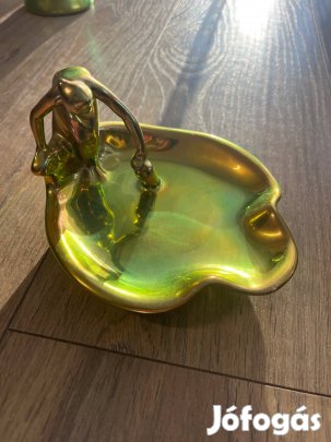 Eozin Zsolnay Porcelán váza és tál