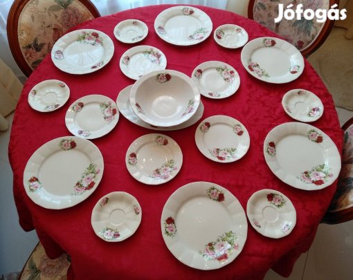 Epiag étkészlet rózsás tányér készlet, nagyon hangulatos szett