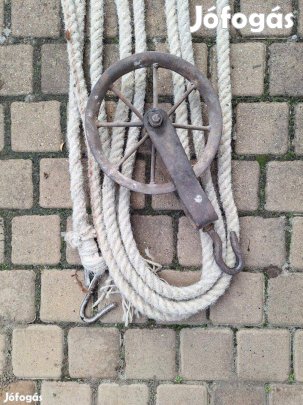 Építési csiga, kötéllel