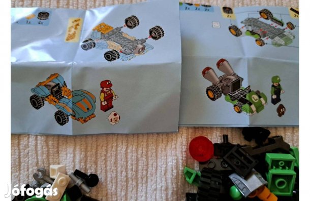 Építhető figura járgánnyal /2 darab egyben/Super Mario mese alakokkal