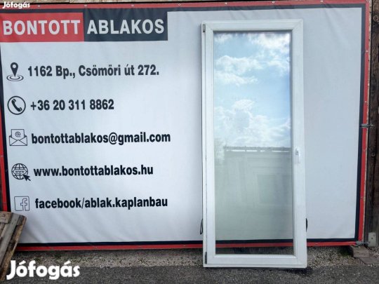 Építkezésből megmaradt Új erkély terasz ajtó 100x240 bukó-nyíló