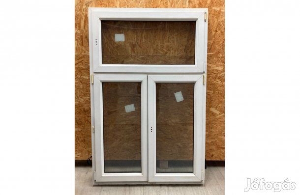 Építkezésből megmaradt műanyag ablak, 119x184-es méretben, NY/BNY-BNY,
