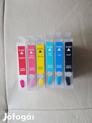 Epson 6 db új újratölthető nyomtató tinta patron Bontatlan csomagolás