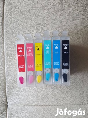 Epson 6 db új újratölthető nyomtató tinta patron Bontatlan csomagolás