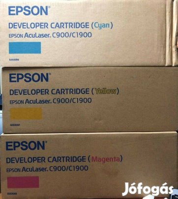 Epson C900 színes Toner készlet Magenta, Yellow, Cyan. Új bontatlan cs