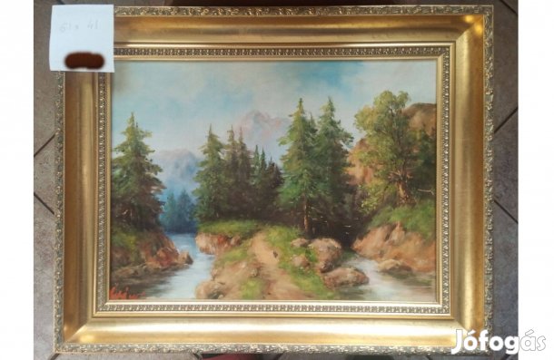 Erdei táj olajfestmény