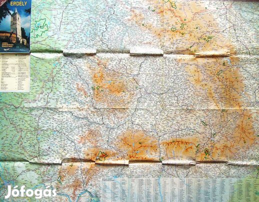 Erdély térkép és helységnévtár 1993