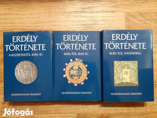 Erdély története I-III. (Akadémiai Kiadó,1988, 1945 oldal és 4,5 kg)