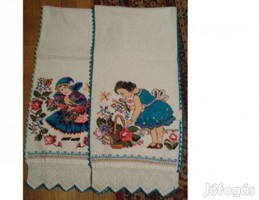 Erdélyi hímzett vászon terítő lakástextil