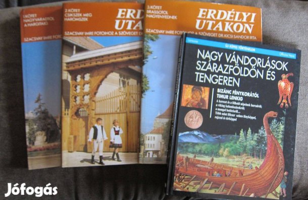Erdélyi utakon 1-3 + Nagy vándorlások - 4 db. könyv