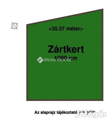 Érdi eladó 1080 nm-es telek