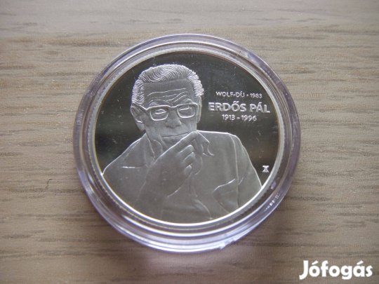 Erdős Pál 2021 Ezüst Emlékérem + Tanúsítvány zárt kapszúlában