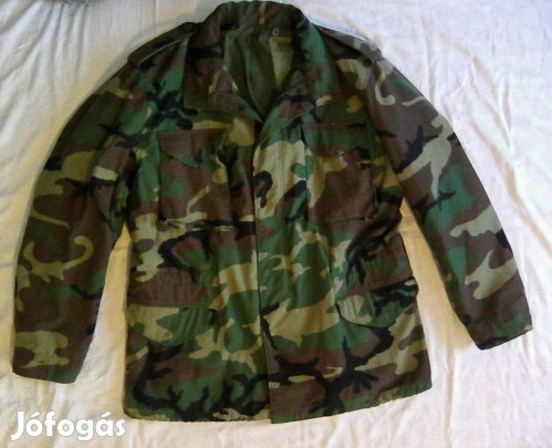 Eredeti Amerikai katonai M65-ös M65 kabát Woodland Large-Long