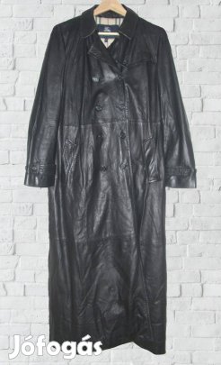 Eredeti Burberry fekete hosszú bőr kabát bőrkabát