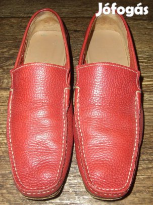 Eredeti Burberry piros bőr cipő mokaszin - 38