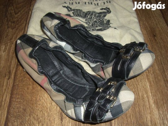 Eredeti Burberry szövet bőr balerina cipő - 37