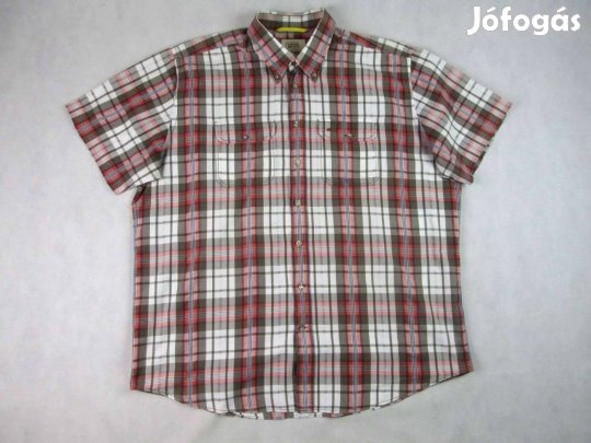 Eredeti CAMEL Active (2XL / 3XL) Elegáns Kockás Rövid Ujjú Férfi ING