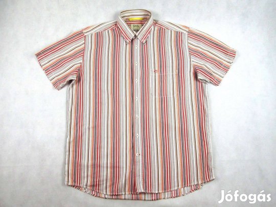 Eredeti CAMEL Active (L / XL) Elegáns Csíkos Rövid Ujjú Férfi ING