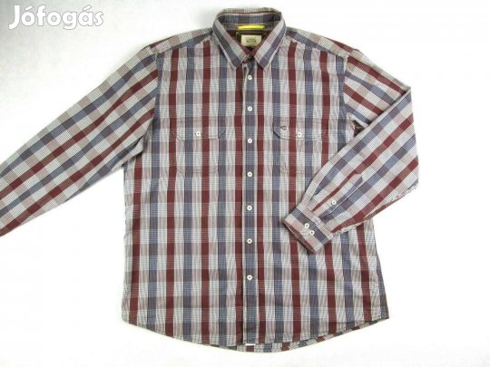 Eredeti CAMEL Active (XL / 2XL) Elegáns Kockás Hosszú Ujjú Féri ING