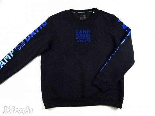 Eredeti CAMP David Sport (2XL) Férfi Fekete Hosszú Ujjú Sport Pulóver