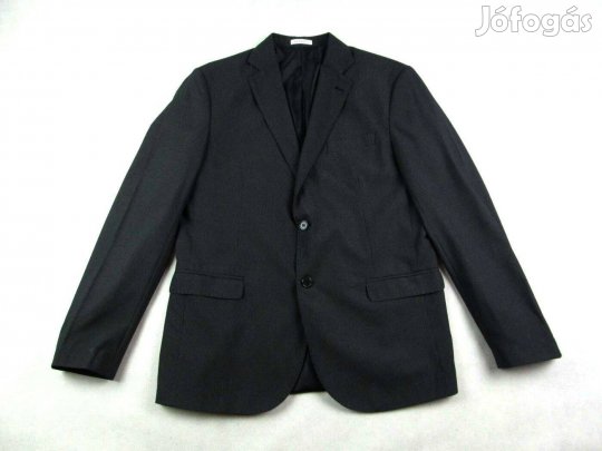 Eredeti Caracciolo Napoli (L/XL-52-es) Férfi Vékony Csíkos Gyapjú Zakó