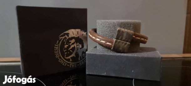 Eredeti Diesel férfi bőr karkötő új, dobozában stílusos darab