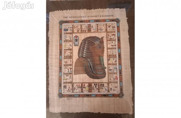 Eredeti Egyiptomi papirusz kép 43 x 34 cm - Új