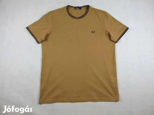 Eredeti FRED Perry (M) Rövid Ujjú Barna Férfi Póló