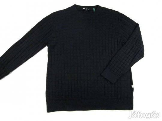 Eredeti G-Star RAW (2XL) Rácsos Férfi Fekete Pulóver