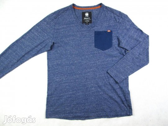 Eredeti G-Star RAW (M) Pasztell-KÉK Férfi Hosszú Ujjú Póló Felső