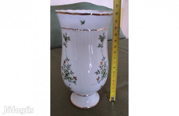 Eredeti Hollóházi "Erika" porcelán váza 18 cm, hibátlan állapotban