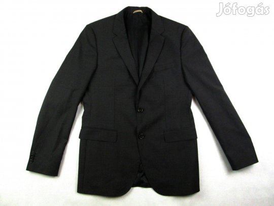 Eredeti Hugo BOSS L-48-as Nagyon Komoly Férfi Sötétszürke Gyapjú Zakó