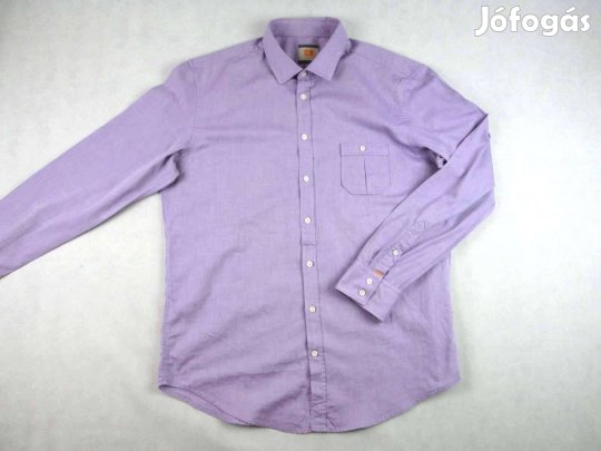 Eredeti Hugo BOSS Orange (2XL) Elegáns Hosszú Ujjú Férfi Lila ING