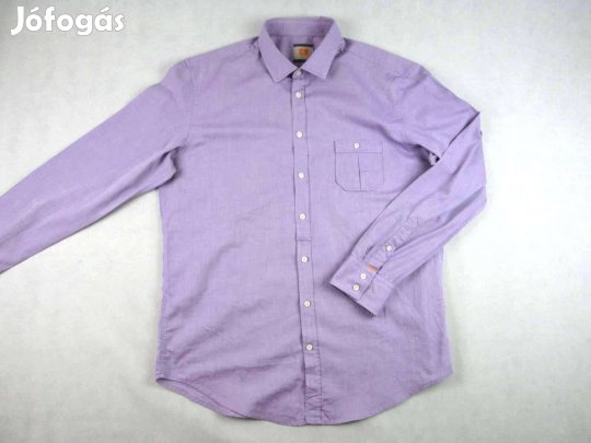 Eredeti Hugo BOSS Orange (2XL) Hosszú Ujjú Elegáns Férfi Lila ING
