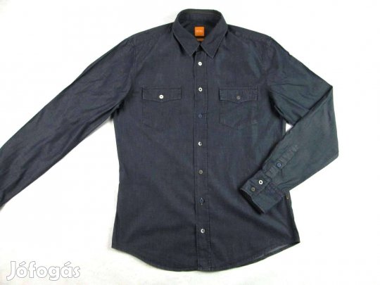 Eredeti Hugo BOSS Slim Fit (M) Elegáns Férfi Sötétszürke ING