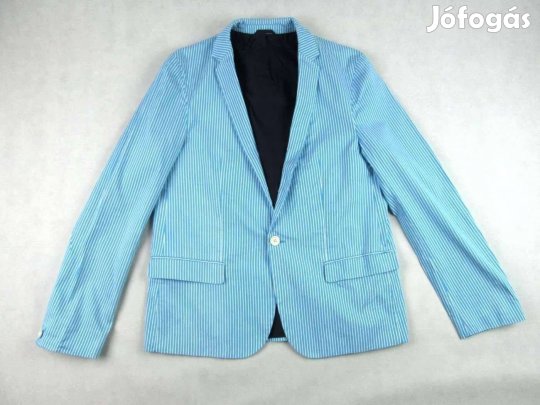 Eredeti Hugo BOSS (M-50-Es) Nagyon Komoly Férfi Világoskék Csíkos Zakó