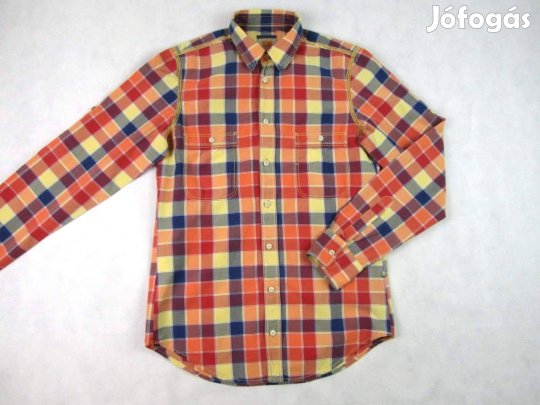 Eredeti Hugo BOSS (S) Elegáns Kockás Hosszú Ujjú Férfi ING