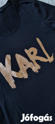 Eredeti Karl Lagerfeld bronz feliratos póló s-m