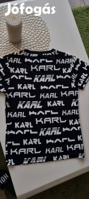 Eredeti Karl Lagerfeld fekete-fehér póló