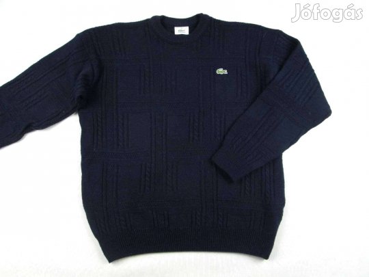 Eredeti Lacoste (L / XL) Elegáns Hosszú Ujjú Férfi Gyapjú Pulóver