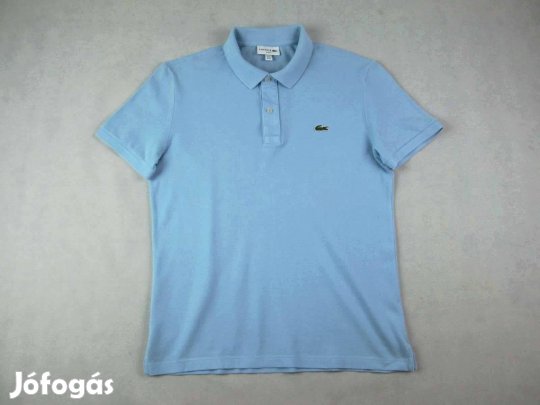 Eredeti Lacoste (S / M) Sportos Elegáns Férfi Világoskék Galléros Póló